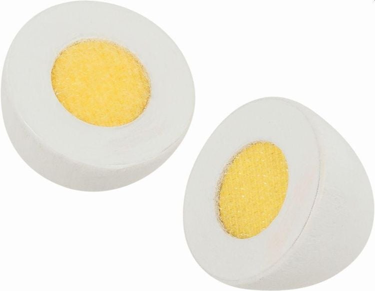 Eier mit Klettverbindung in Eierpappe, 6 Stück