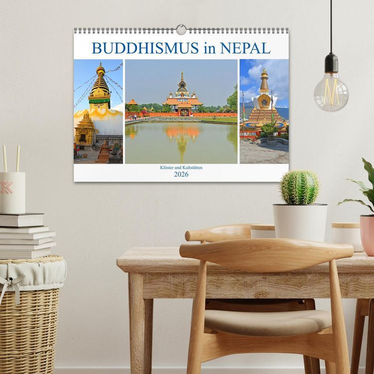 Produktbild: BUDDHISMUS in NEPAL (Wandkalender 2026 DIN A3 quer), CALVENDO Monatskalender