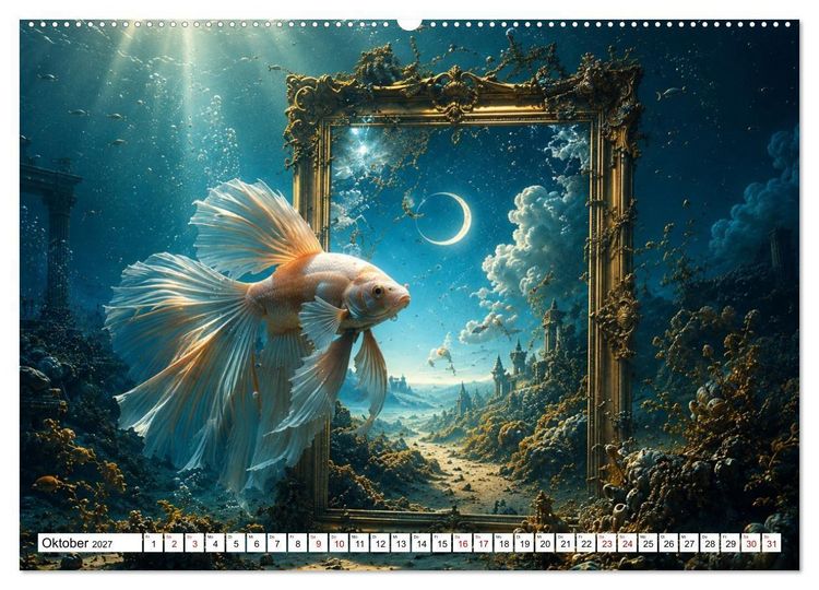 Produktbild: Atlantis der Träume - Magische Unterwasserwelten voller Fantasie (Wandkalender 2027 DIN A2 quer), CALVENDO Monatskalender