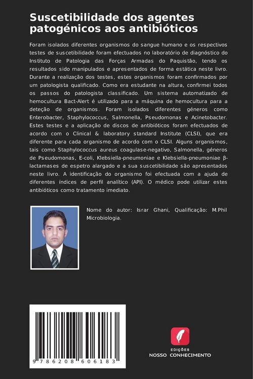 Produktbild: Suscetibilidade dos agentes patog&eacute;nicos aos antibi&oacute;ticos