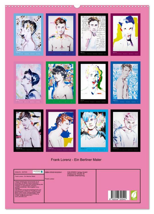 Produktbild: Frank Lorenz - Ein Berliner Maler (hochwertiger Premium Wandkalender 2026 DIN A2 hoch), Kunstdruck in Hochglanz