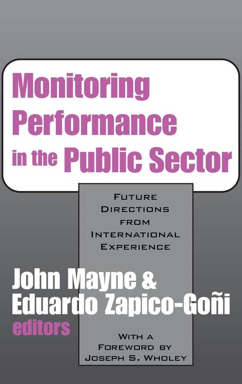Produktbild: Monitoring Performance in the Public Sector