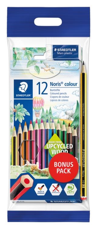 Produktbild: STAEDTLER Buntstifte Noris colour 185, 12 Buntstifte, 1 Bleistift, 1 Radierer