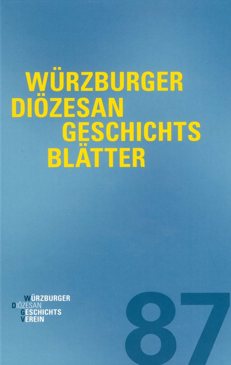 Produktbild: W&uuml;rzburger Di&ouml;zesangeschichtsbl&auml;tter 87 (2024)