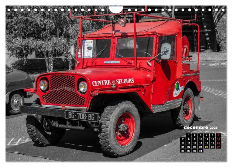 Produktbild: V&Eacute;HICULES de POMPIERS VINTAGE (Calendrier mural 2026 DIN A4 vertical), CALVENDO calendrier mensuel