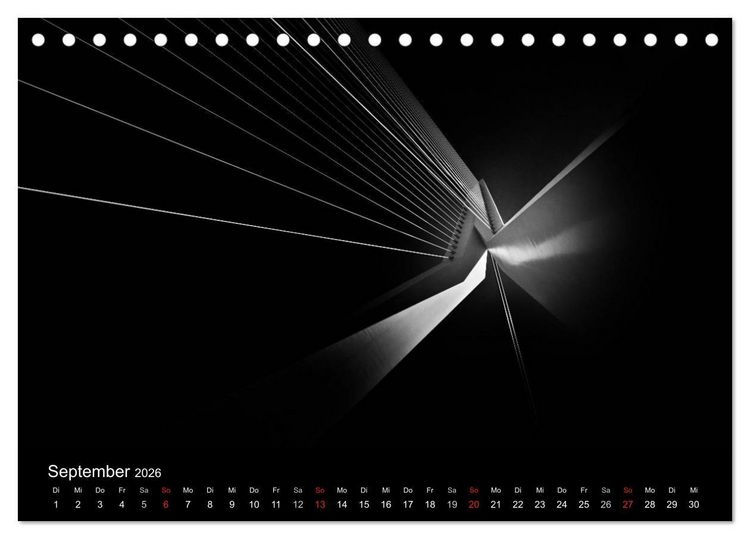 Produktbild: Black-Schwarz-Noir 2026 (Tischkalender 2026 DIN A5 quer), CALVENDO Monatskalender