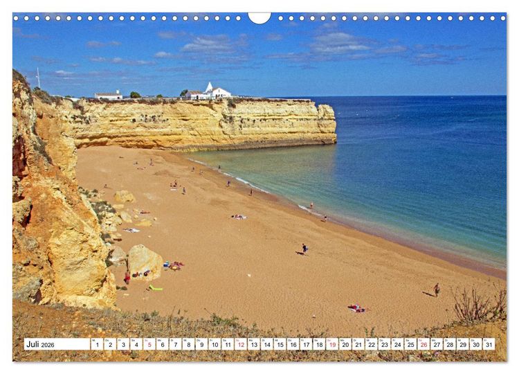 Produktbild: Portugal - Die Algarve vom Cabo de Sao Vicente bis Tavira (Wandkalender 2026 DIN A3 quer), CALVENDO Monatskalender