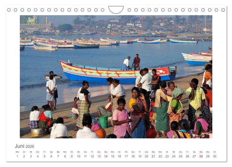 Produktbild: Farbenfrohes Kerala - Eindr&uuml;cke aus God&acute;s Own Country (Wandkalender 2026 DIN A4 quer), CALVENDO Monatskalender