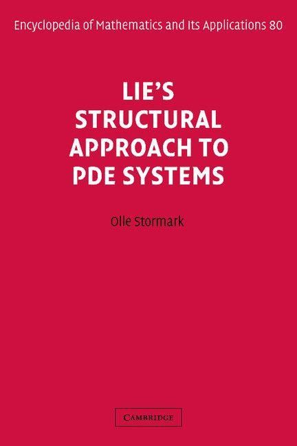 Produktbild: Lie's Structural Approach to Pde Systems