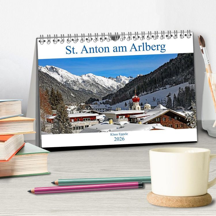 Produktbild: St. Anton am Arlberg (Tischkalender 2026 DIN A5 quer), CALVENDO Monatskalender