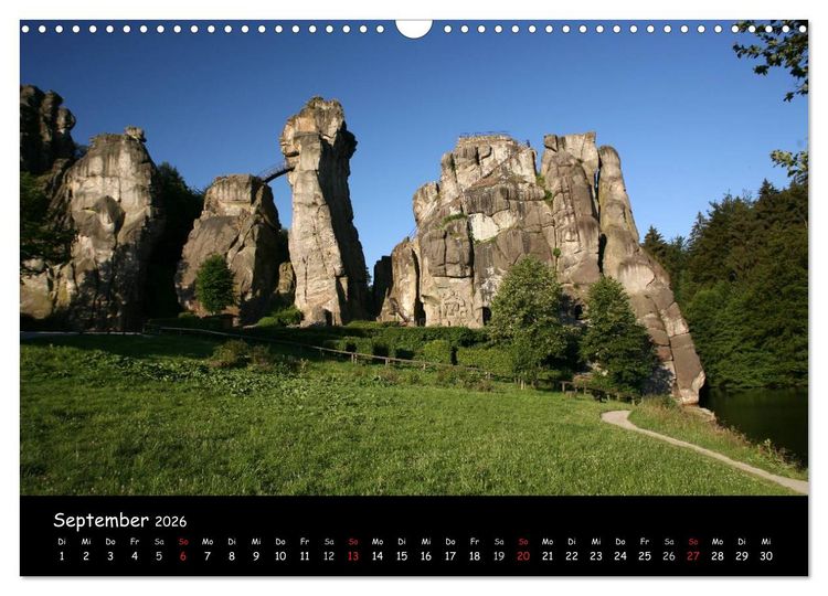 Produktbild: Die Externsteine (Wandkalender 2026 DIN A3 quer), CALVENDO Monatskalender