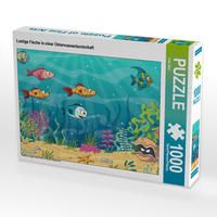 Produktbild: CALVENDO Puzzle Lustige Fische in einer Unterwasserlandschaft | 1000 Teile Lege-Gr&ouml;&szlig;e 64x48cm Foto-Puzzle f&uuml;r gl&uuml;ckliche Stunden