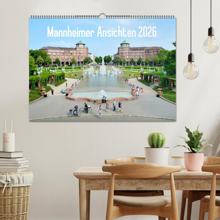 Produktbild: Mannheimer Ansichten 2026 (Wandkalender 2026 DIN A2 quer), CALVENDO Monatskalender
