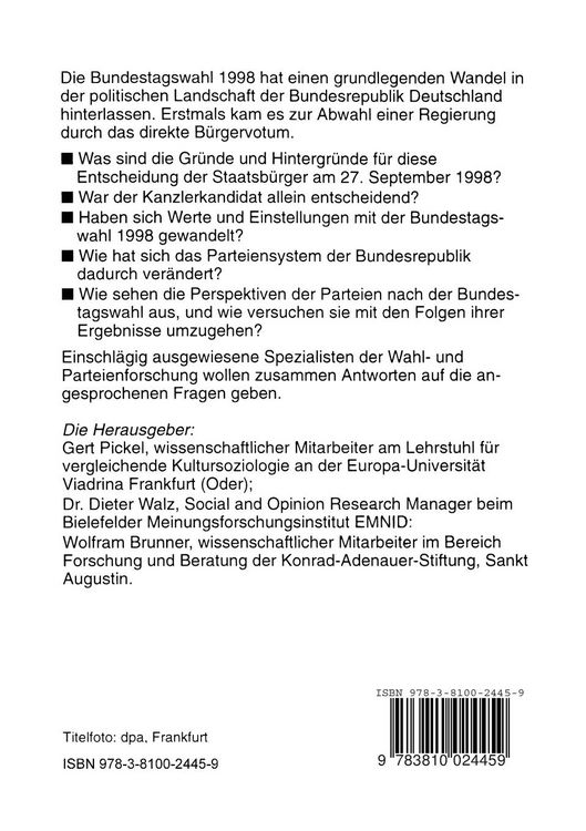 Produktbild: Deutschland nach den Wahlen