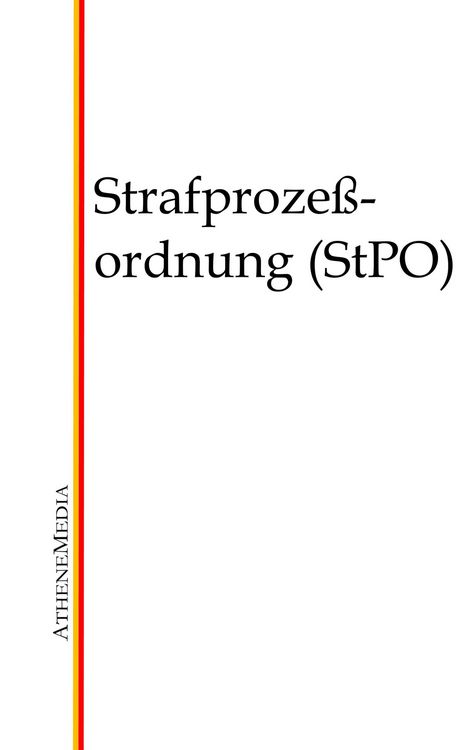 Produktbild: Strafprozessordnung (StPO)