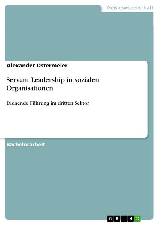Produktbild: Servant Leadership in sozialen Organisationen