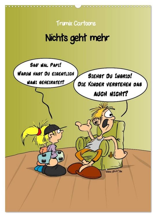 Produktbild: Trumix Cartoons - Nichts geht mehr (Wandkalender 2026 DIN A2 hoch), CALVENDO Monatskalender