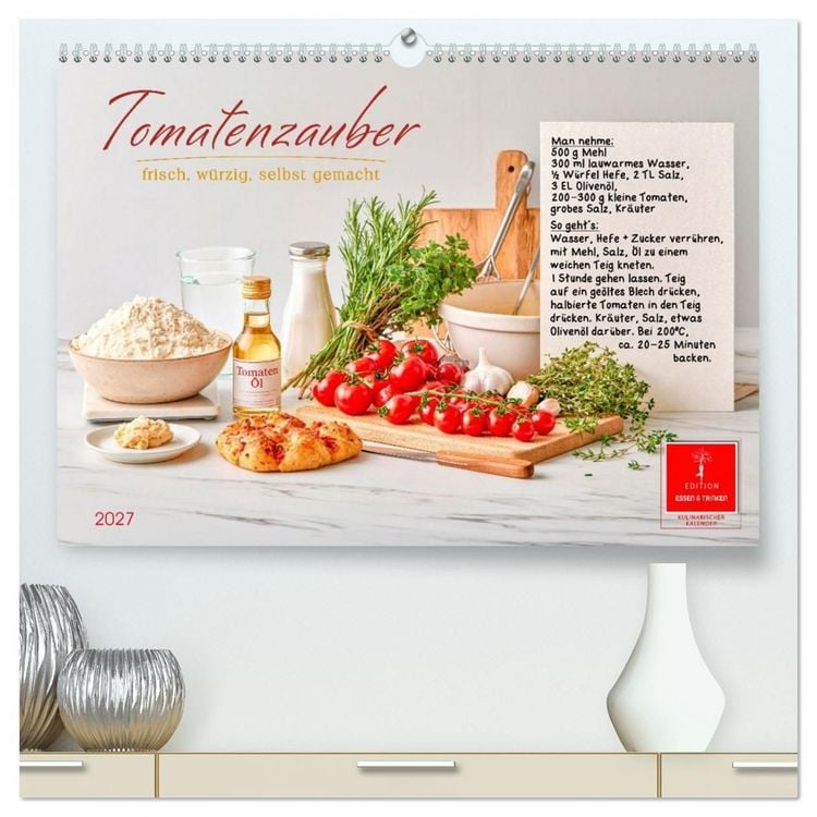 Produktbild: Tomatenzauber - frisch, w&uuml;rzig, selbst gemacht (hochwertiger Premium Wandkalender 2027 DIN A2 quer), Kunstdruck in Hochglanz