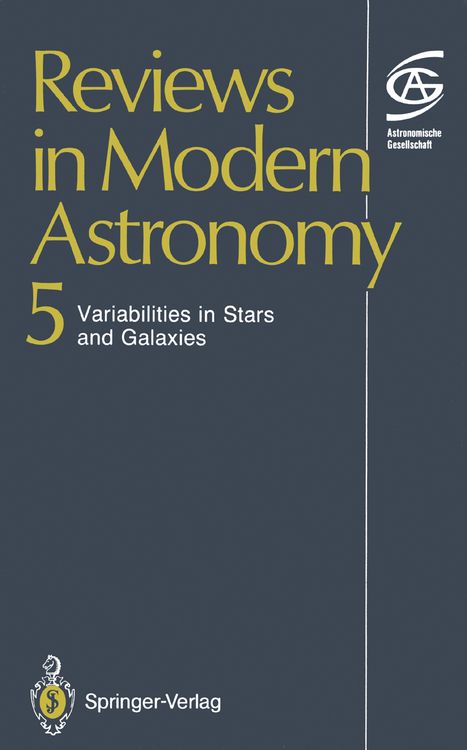 Produktbild: Reviews in Modern Astronomy