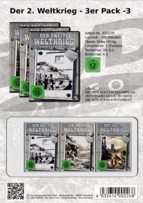 Produktbild: Der 2. Weltkrieg - 3er Pack. Tl.3, 3 DVDs