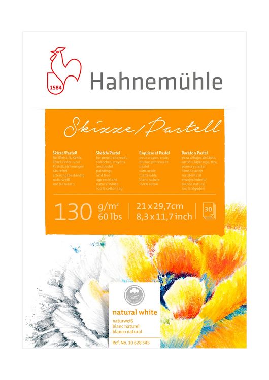Produktbild: Hahnem&uuml;hle Papier Skizze/Pastell, DIN A 4, 130 g/m&sup2;