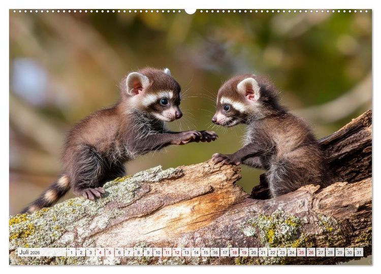 Produktbild: TIERKINDER Abenteuer Wildnis (hochwertiger Premium Wandkalender 2026 DIN A2 quer), Kunstdruck in Hochglanz
