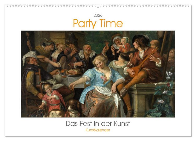 Produktbild: Party Time - Das Fest in der Kunst Kunstkalender (Wandkalender 2026 DIN A2 quer), CALVENDO Monatskalender