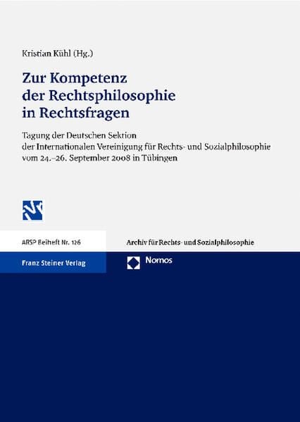 Produktbild: Zur Kompetenz der Rechtsphilosophie in Rechtsfragen