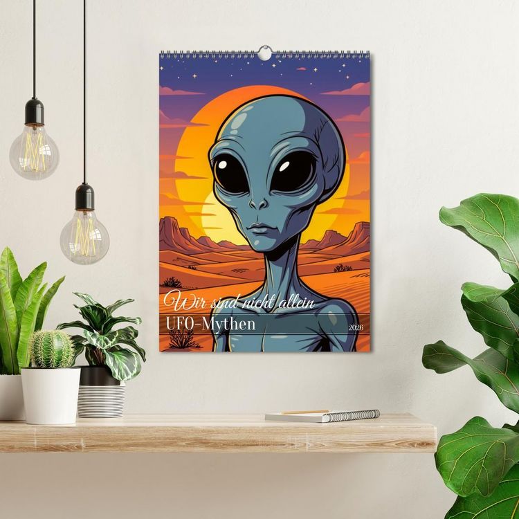 Produktbild: Wir sind nicht allein - UFO-Mythen (Wandkalender 2026 DIN A3 hoch), CALVENDO Monatskalender