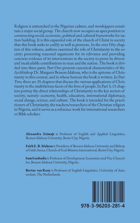 Produktbild: Christianity and Society: Essays in Honour of Archbishop Margaret Benson Idahosa @ 80