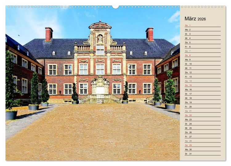 Produktbild: Burgen und Schl&ouml;sser im M&uuml;nsterland (hochwertiger Premium Wandkalender 2026 DIN A2 quer), Kunstdruck in Hochglanz