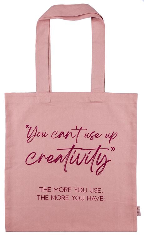 Produktbild: Baumwolltasche in mauve "You can't use up creativity"