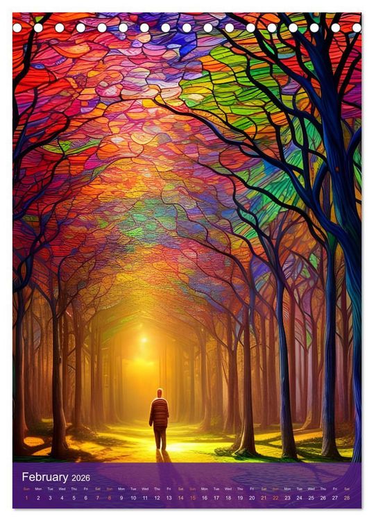 Produktbild: Prismatic Visions (Desk Calendar 2026 DIN A5 portrait), CALVENDO 12 Month DeskCalendar