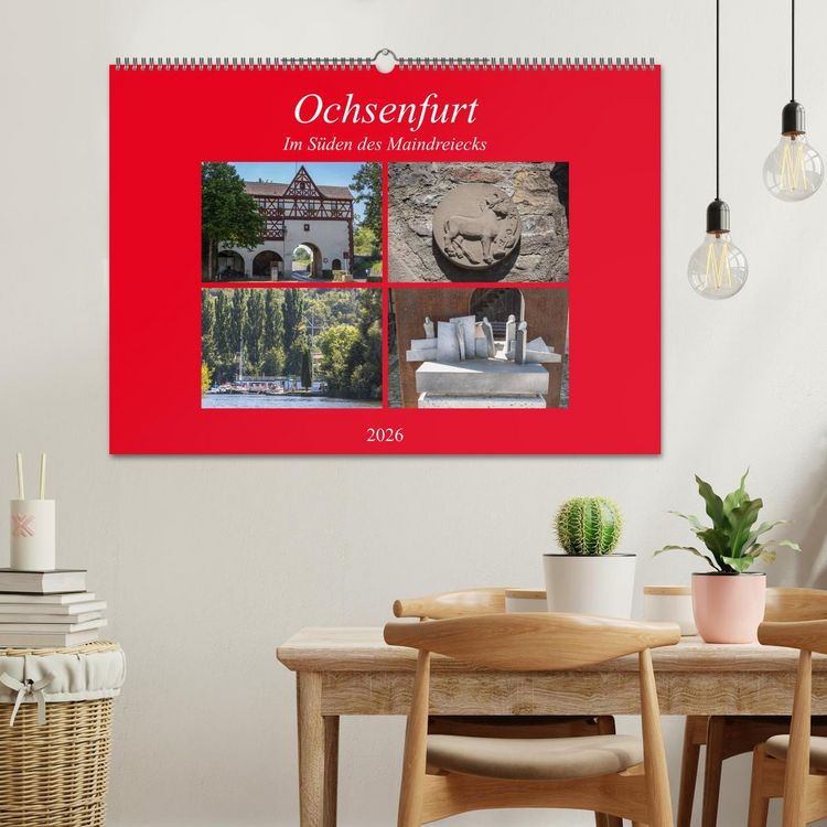 Produktbild: Ochsenfurt im S&uuml;den des Maindreiecks (Wandkalender 2026 DIN A2 quer), CALVENDO Monatskalender