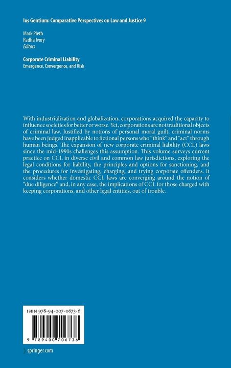 Produktbild: Corporate Criminal Liability
