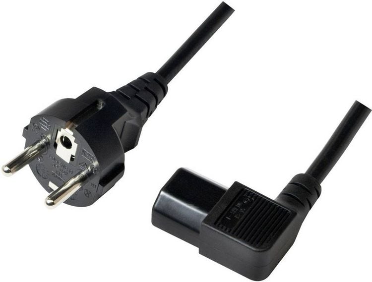 Produktbild: LogiLink Kaltger&auml;te Anschlusskabel [1x Schutzkontakt-Stecker - 1x Kaltger&auml;te-Buchse C13] 2.00 m Schwarz