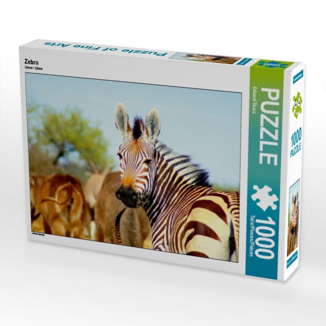 Produktbild: CALVENDO Puzzle Zebra | 1000 Teile Lege-Gr&ouml;&szlig;e 64x48cm Foto-Puzzle f&uuml;r gl&uuml;ckliche Stunden