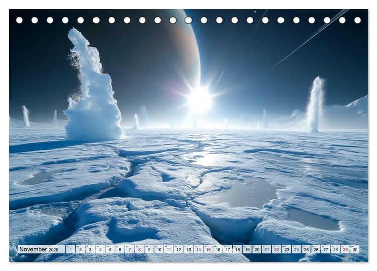 Produktbild: Kosmische Landschaften - Jenseits der Erde (Tischkalender 2026 DIN A5 quer), CALVENDO Monatskalender