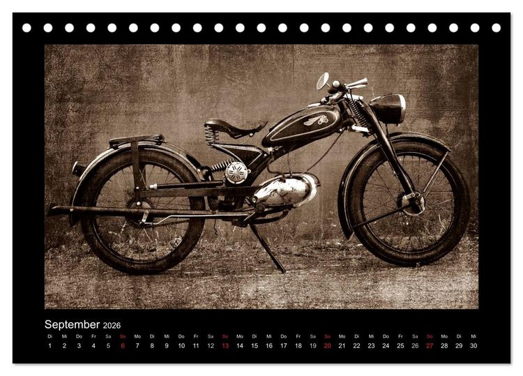 Produktbild: Motorrad Oldtimer (Tischkalender 2026 DIN A5 quer), CALVENDO Monatskalender