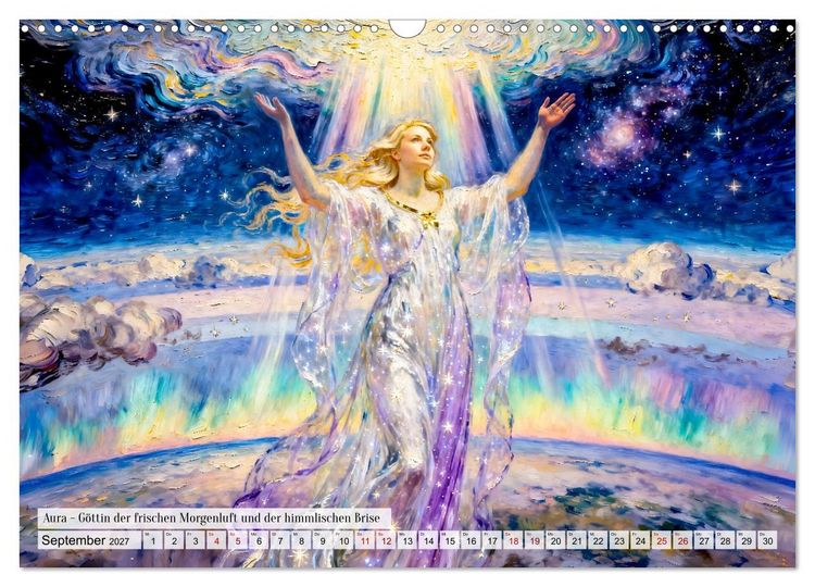 Produktbild: G&ouml;tter der Elemente - Griechische Mythologie Kunstkalender (Wandkalender 2027 DIN A3 quer), CALVENDO Monatskalender