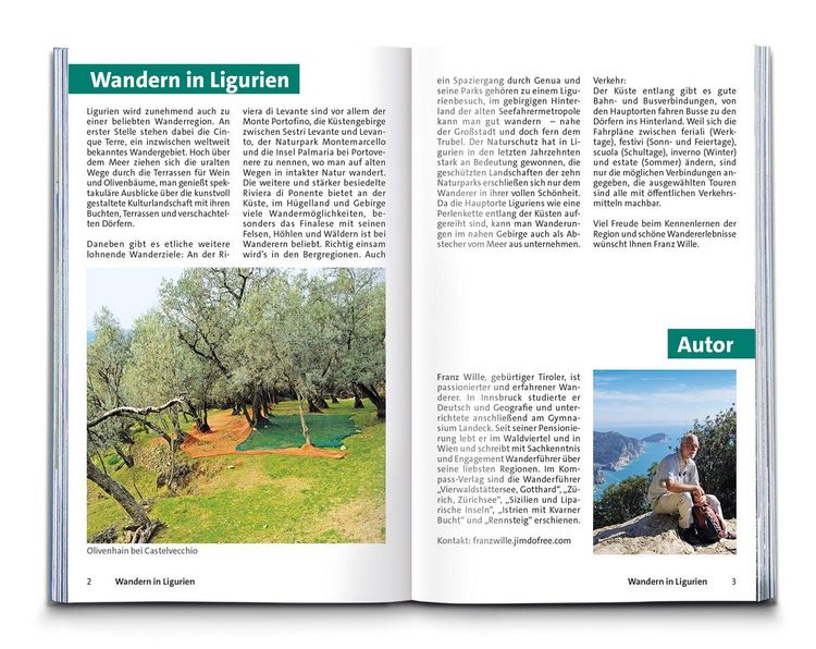 Produktbild: KOMPASS Wanderf&uuml;hrer Ligurien mit Cinque Terre, 50 Touren mit Extra-Tourenkarte