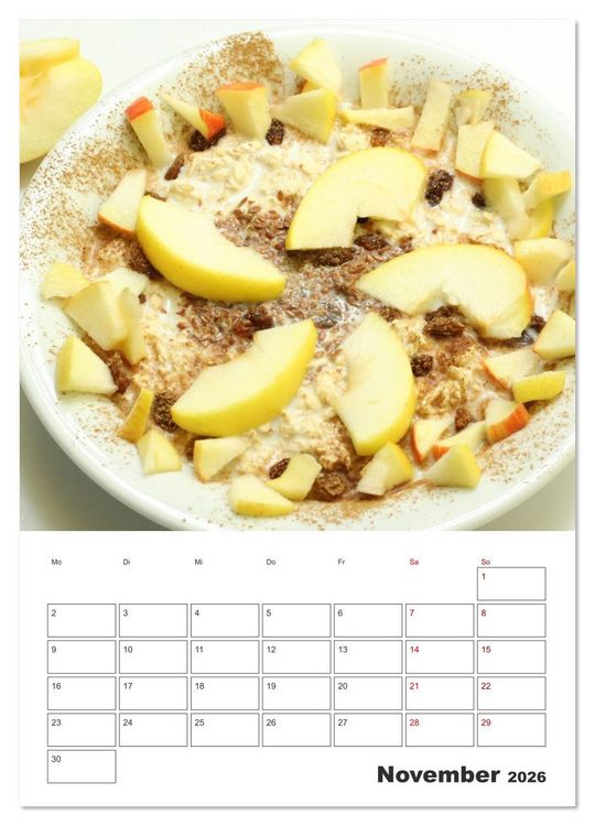 Produktbild: S&uuml;&szlig;e Haferflocken mit Obst (Wandkalender 2026 DIN A4 hoch), CALVENDO Monatskalender