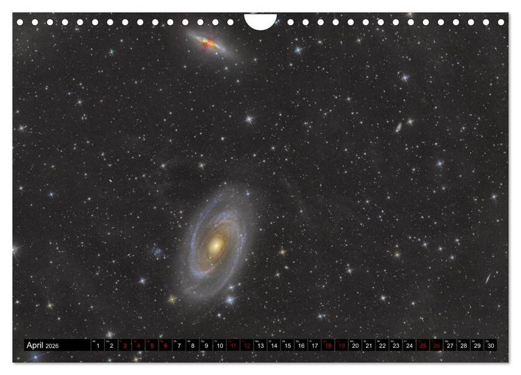 Produktbild: Galaxien des Nordhimmels (Wandkalender 2026 DIN A4 quer), CALVENDO Monatskalender