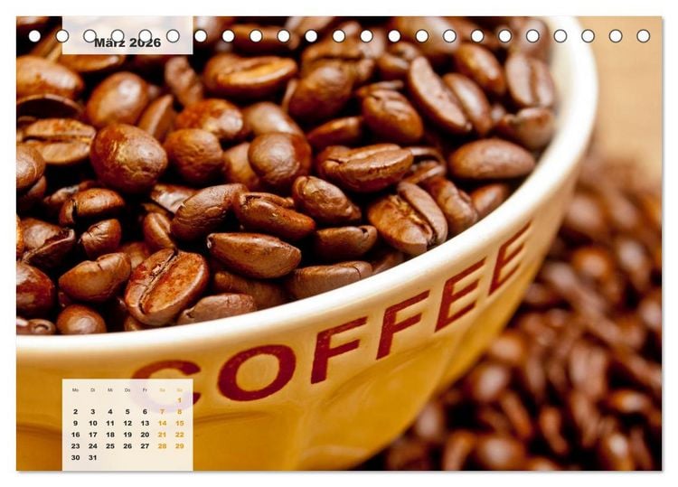 Produktbild: KAFFEE 2026 (Tischkalender 2026 DIN A5 quer), CALVENDO Monatskalender