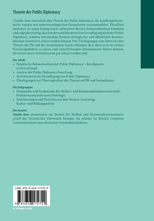 Produktbild: Theorie der Public Diplomacy