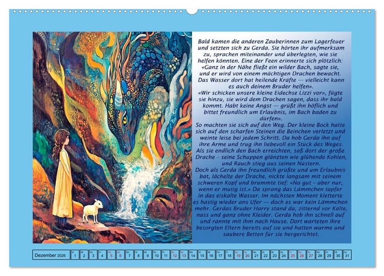 Produktbild: Die Jahreszeiten. Retrom&auml;rchen (Wandkalender 2026 DIN A2 quer), CALVENDO Monatskalender
