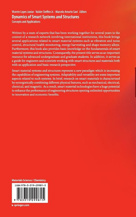 Produktbild: Dynamics of Smart Systems and Structures