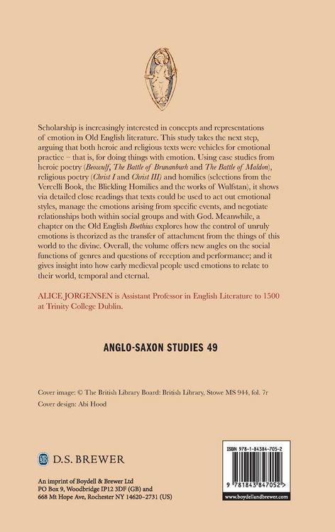 Produktbild: Emotional Practice in Old English Literature