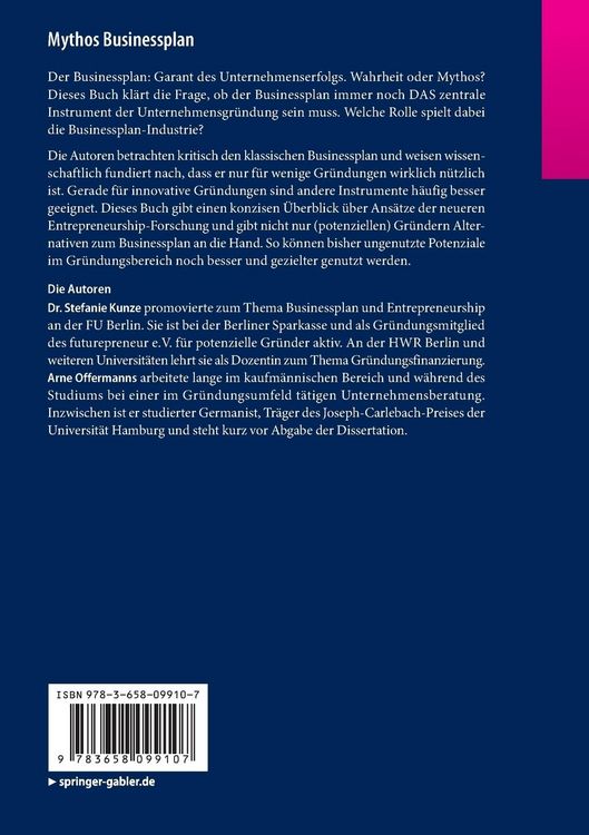 Produktbild: Mythos Businessplan