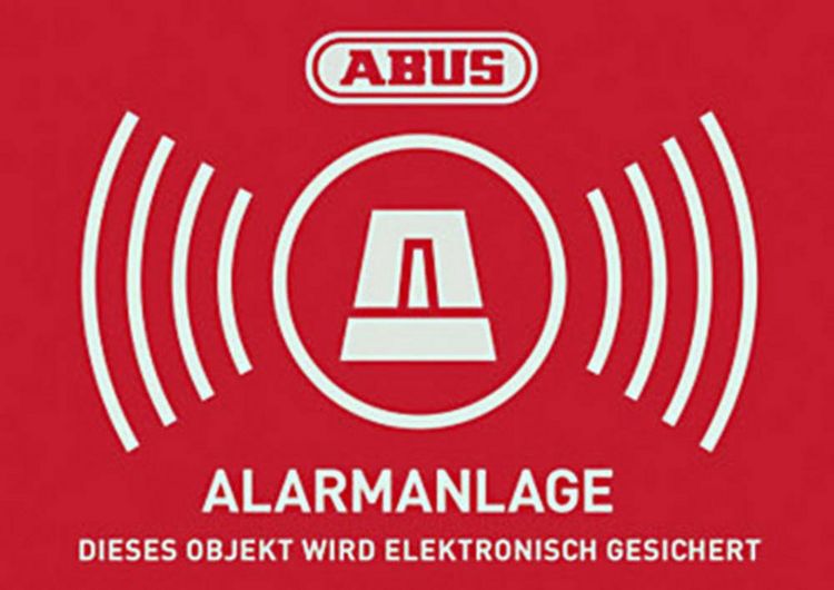 Produktbild: ABUS AU1422 Warnaufkleber Alarmanlage Sprachen Deutsch (B x H) 14.8mm x 10.5mm